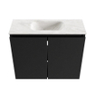 MONDIAZ TURE-DLUX Meuble toilette - 60cm - Urban - EDEN - vasque Ostra - position centrale - 1 trou de robinet SW1104658