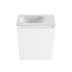 MONDIAZ TURE-DLUX Meuble toilette - 40cm - Talc - EDEN - vasque Opalo - position gauche - 1 trou de robinet SW1104154