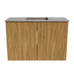 Mondiaz JOYA-DLUX 60cm meuble de toilette - couleur Chêne - Vasque FAYE position Milieu Sans trou de robinet couleur Oza. SW1424083