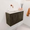 Mondiaz JOYA-DLUX Meuble de toilette 71,6cm - arrondi droit couleur Shadow - Lavabo FAYE position Gauche Sans trou de robinet couleur Ostra SW1423064