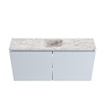 MONDIAZ TURE-DLUX Meuble toilette - 100cm - Clay - EDEN - vasque Glace - position centrale - 1 trou de robinet SW1103199