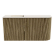 Mondiaz JOYA-DLUX Meuble de toilette 81,6cm - arrondi droit couleur Dusk - Vasque FAYE position Gauche 1 trou de robinet couleur Meli. SW1425850