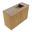Mondiaz JOYA-DLUX 60cm meuble de toilette - couleur Oak - Vasque FAYE position Droite 1 trou de robinet couleur Saba. SW1424156