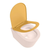 MONDIAZ LAVIE WC suspendu - 36x53cm - sans bride - Ocher (jaune) - softclose - quick-release - abattant WC - Rosee (rose) SW1208677