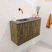 Mondiaz JOYA-DLUX Meuble de toilette 71,6cm - arrondi droit couleur Dusk - Lavabo FAYE position Gauche Sans trou de robinet couleur Sombra SW1426161