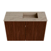 Mondiaz JOYA-DLUX 60cm meuble de salle de bains - couleur Ruby - Vasque FAYE position Droite 1 trou de robinet couleur Arena. SW1425256
