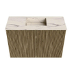 Mondiaz JOYA-DLUX 60cm toiletmeubel - kleur Dusk - Wastafel FAYE positie Midden 1 kraangat kleur Nata. SW1425883