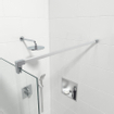 FugaFlow Eccelente Vetro Douche à l'italienne - 140x200cm - verre de sécurité - verre clair - bande mate - anti-calcaire - chrome SW1468436