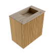 Mondiaz JOYA-DLUX 40cm toiletmeubel - kleur Oak - Wastafel FAYE positie Rechts 1 kraangat kleur Arena. SW1419610