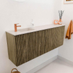 Mondiaz JOYA-DLUX Meuble de salle de bains - 111,6cm - arrondi droit couleur Dusk - Vasque FAYE position Gauche 1 trou de robinet couleur Meli SW1425859