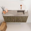 Mondiaz JOYA-DLUX 81.6cm toiletmeubel - ronding links kleur Dusk - Wastafel FAYE positie Rechts Zonder kraangat kleur Oza. SW1426012