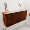 Mondiaz JOYA-DLUX 90cm meuble de salle de bains - couleur Ruby - Vasque FAYE position Droite Sans trou de robinet couleur Ostra. SW1423803