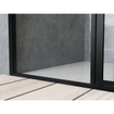 FugaFlow Efficiente Vetro Douchedeur - 90x200cm - vast paneel - frame lines buitenzijde - anti kalk - mat zwart SW1123543