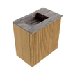 Mondiaz JOYA-DLUX 40cm toiletmeubel - kleur Oak - Wastafel FAYE positie Links 1 kraangat kleur Sombra. SW1424223