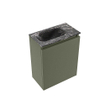 MONDIAZ TURE-DLUX Meuble toilette - 40cm - Army - EDEN - vasque Lava - position gauche - sans trou de robinet SW1103668
