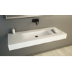 Ideavit SolidVolo Lavabo 120x48x11cm 0 trous de robinet Solid Surface mat blanc SW408407