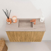 Mondiaz JOYA-DLUX Meuble de toilette 60cm - couleur Oak - Vasque FAYE position Milieu 1 trou de robinet couleur Saba SW1424159