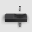 Clou Vale céramique lave-mains 45x19x7cm pré-percé trou de robinet à gauche Noir mat SW451474