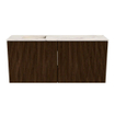 Mondiaz JOYA-DLUX 90cm toiletmeubel - kleur Walnut - Wastafel FAYE positie Links 1 kraangat kleur Nata. SW1424504