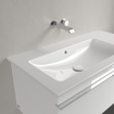 Villeroy & Boch Venticello Lavabo pour meuble avec lavabo gauche 100x50cm sans trou pour robinetterie avec trop plein ceramic+ blanc 1025131