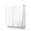 BRAUER Dual Armoire de toilette 80x70x15cm avec éclairage LED indirect 2 portes Blanc brillant SW242123