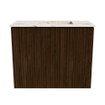Mondiaz JOYA-DLUX 50cm toiletmeubel - kleur Walnut - Wastafel FAYE positie Rechts 1 kraangat kleur Nata. SW1424487
