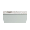 MONDIAZ TURE-DLUX meuble WC 100 cm Greey. EDEN vasque Glace position gauche. Sans trou de robinet. SW1103422