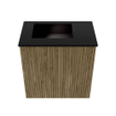 Mondiaz JOYA 40cm toiletmeubel - kleur Dusk - Wastafel FAYE positie Links 1 kraangat kleur Urban. SW1421637