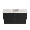 MONDIAZ TURE-DLUX Meuble toilette - 80cm - Urban - EDEN - vasque Glace - position centrale - sans trou de robinet SW1103115