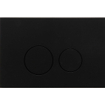 QeramiQ Dely Pack WC - 36.3x51.7cm - à fond creux - sans bride - réservoir encastrable Geberit UP320 - abattant frein de chute - plaque de déclenchement noir mat - boutons ronds - blanc brillant SW1102476