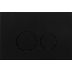 Toiletset QeramiQ Dely Swirl - 36,3x51,7cm - réservoir encastré Geberit UP320 - assise de 35mm - plaque de commande en métal noir mat - boutons ronds - noir mat SW1413307