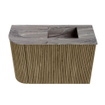 Mondiaz JOYA-DLUX Meuble de salle de bains 61,6cm - arrondi gauche couleur Dusk - Vasque FAYE position Droite Sans trou de robinet couleur Sombra SW1426157