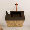 Mondiaz JOYA 40cm toiletmeubel - kleur Oak - Wastafel FAYE positie Rechts Zonder kraangat kleur Urban. SW1421144