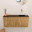 Mondiaz JOYA 90cm toiletmeubel - kleur Oak - Wastafel FAYE positie Rechts Zonder kraangat kleur Urban. SW1421191
