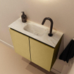 MONDIAZ TURE-DLUX Meuble toilette - 60cm - Oro - EDEN - vasque Ostra - position centrale - 1 trou de robinet SW1104942