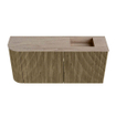 Mondiaz JOYA-DLUX 91.6cm toiletmeubel - ronding links kleur Dusk - Wastafel FAYE positie Rechts 1 kraangat kleur Saba. SW1426088