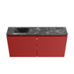 MONDIAZ TURE-DLUX Meuble toilette - 100cm - Fire - EDEN - vasque Lava - position gauche - sans trou de robinet SW1103771