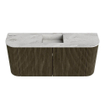 Mondiaz JOYA-DLUX 93.2cm toiletmeubel - ronding links en rechts kleur Shadow - Wastafel FAYE positie Midden 1 kraangat kleur Glace. SW1422805
