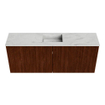 Mondiaz JOYA-DLUX 100cm meuble de salle de bains - couleur Ruby - Vasque FAYE position Milieu 1 trou de robinet couleur Opalo. SW1423700