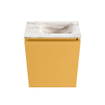 MONDIAZ TURE-DLUX Meuble toilette - 40cm - Ocher - EDEN - vasque Frappe - position droite - 1 trou de robinet SW1102854