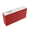 MONDIAZ TURE-DLUX 100cm toiletmeubel Fire. EDEN wastafel Frappe positie links. Zonder kraangat. SW1102785