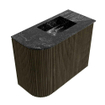 Mondiaz JOYA-DLUX Meuble de salle de bains 51,6cm - arrondi gauche couleur Shadow - Vasque FAYE position Droite 1 trou de robinet couleur Lava SW1422836