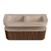 MONDIAZ THOR-DLUX 130cm badmeubel ronding links + rechts kleur Walnut met 1 lade en 2 deuren. Vrijhangende wastafel CLOUD Dubbel zonder kraangat kleur Saba. SW1464040