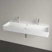 Villeroy & Boch Memento 2.0 lavabo - dessous meulé 120x47cm - avec trop-plein 2 trous de robinet ceramic+ blanc SW336067