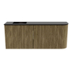 Mondiaz JOYA 101.6cm toiletmeubel - ronding rechts kleur Dusk - Wastafel FAYE positie Links Zonder kraangat kleur Urban. SW1421675
