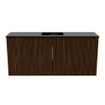 Mondiaz JOYA 90cm meuble de salle de bains - couleur Walnut - Vasque FAYE position Milieu Sans trou de robinet couleur Urban. SW1421333