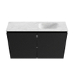 MONDIAZ TURE-DLUX Meuble de toilettes 80 cm Urban. Lavabo EDEN Opalo position droite. Sans trou de robinet. SW1104176