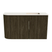 Mondiaz JOYA-DLUX Meuble de salle de bains 71,6cm - arrondi gauche couleur Shadow - Vasque FAYE position droite 1 trou de robinet couleur Meli. SW1424910
