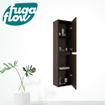 FugaFlow Eccelente Arredo Armoirecolonne 34.5x140x26.9cm 2 portes sans poignée Noyer SW1123631