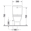 Duravit Starck 3 closet staand 370x430x655mm diepspoel wit TWEEDEKANS OUT14206